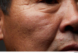 Face Nose Cheek Skin Man Asian Overweight Wrinkles Studio photo references